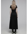 Punk Rave Black Gothic Daily Wear Short Sleeves Long A-Line Dress