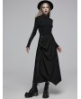 Punk Rave Black Gothic Irregular Deconstructed Loose Daily Wear Skirt