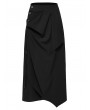 Punk Rave Black Gothic Irregular Deconstructed Loose Daily Wear Skirt