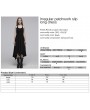 Punk Rave Black Gothic Daily Irregular Patchwork Halter Slip Long Dress