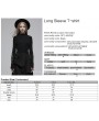 Punk Rave Black Gothic Lace Knitted Long Sleeve Fit T-Shirt for Women
