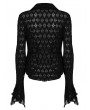 Punk Rave Black Gothic Side Drawstring Knitted Sunproof Cardigan for Women