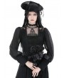 Dark in Love Black Gothic Lady Vintage Irregular Veil Top Hat