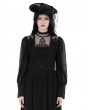 Dark in Love Black Gothic Lady Vintage Irregular Veil Top Hat
