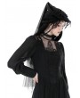 Dark in Love Black Gothic Lady Vintage Irregular Veil Top Hat