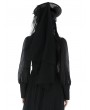 Dark in Love Black Gothic Lady Vintage Irregular Veil Top Hat