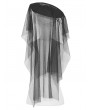 Dark in Love Black Gothic Lady Vintage Irregular Veil Top Hat