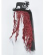 Dark in Love Black Gothic Skull Magic Hat with Back Veil