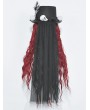 Dark in Love Black Gothic Skull Magic Hat with Back Veil