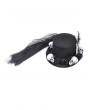 Dark in Love Black Gothic Skull Magic Hat with Back Veil