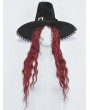 Dark in Love Black Gothic Witch Peaked Halloween Costume Hat