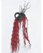 Dark in Love Black Gothic Rose Twig Sheep Horn Headdress