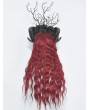 Dark in Love Black Gothic Rose Twig Sheep Horn Headdress