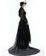 Dark in Love Black Vintage Gothic Victorian Long Trumpet Sleeves Lace Cape for Women