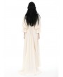 Dark in Love Ivory Vintage Gothic Steampunk Princess Long Puff Sleeve Floor Length Dress