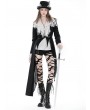 Dark in Love Black Gothic Punk Irregular Long Coat for Women