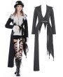 Dark in Love Black Gothic Punk Irregular Long Coat for Women