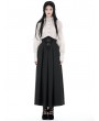 Dark in Love Black Gothic Retro High Waist Long Pleated Skirt