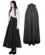 Dark in Love Black Gothic Retro High Waist Long Pleated Skirt