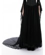 Dark in Love Black Gothic Court Lace Frilly Tail Length Ball Skirt