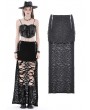 Dark in Love Black Gothic Punk Devil Hands Distressed High Low Skirt