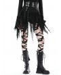 Dark in Love Black Gothic Punk Grunge Side Button Irregular Super Mini Skirt