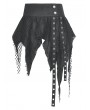 Dark in Love Black Gothic Punk Grunge Side Button Irregular Super Mini Skirt