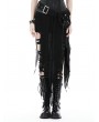 Dark in Love Black Gothic Decadent Side Zip Irregular Skirt