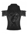 Dark in Love Black Vintage Gothic Hollow Out Sexy Lace Velvet Halter Top for Women