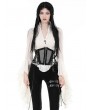 Dark in Love Ivory Steampunk Gothic Elegant Long Trumpet Sleeves Shirt for Women