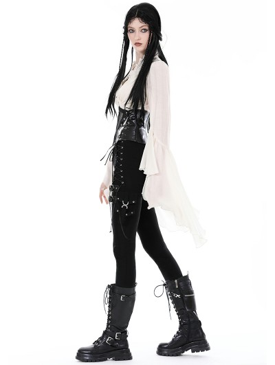 Dark in Love Ivory Steampunk Gothic Elegant Long Trumpet