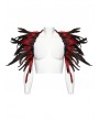 Punk Rave Black and Red Gothic Decadent Faux Feather Shoulder Accessory