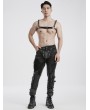 Punk Rave Black and Silver Gothic Punk Chunky Chain Harness for Men