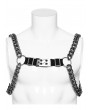 Punk Rave Black and Silver Gothic Punk Chunky Chain Harness for Men