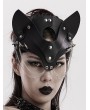 Punk Rave Black Gothic Punk Stud Fox Shaped Faux Leather Mask