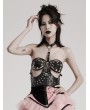 Punk Rave Black Gothic Punk Halter Sexy Hollowed Out Bra Harness