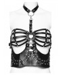 Punk Rave Black Gothic Punk Halter Sexy Hollowed Out Bra Harness