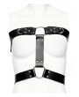 Punk Rave Black Gothic Punk Buckled Faux Leather Chest Harness