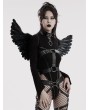 Punk Rave Black Gothic Punk Demon Feather Wing Harness