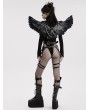 Punk Rave Black Gothic Punk Demon Feather Wing Harness