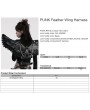 Punk Rave Black Gothic Punk Demon Feather Wing Harness