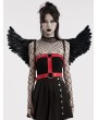 Punk Rave Black and Red Gothic Punk Demon Feather Wing Harness