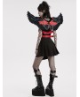 Punk Rave Black and Red Gothic Punk Demon Feather Wing Harness