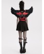 Punk Rave Black and Red Gothic Punk Demon Feather Wing Harness