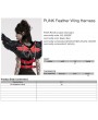 Punk Rave Black and Red Gothic Punk Demon Feather Wing Harness