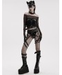 Punk Rave Black Gothic Punk Sexy Strappy Garter Belt Harness