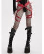 Punk Rave Red Gothic Punk Sexy Strappy Garter Belt Harness