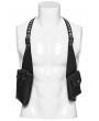 Punk Rave Black Gothic Punk Vest Strap Harness Bag for Men