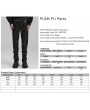 Punk Rave Black Gothic Punk PU Leather Slim Fitted Pants for Men