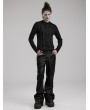 Punk Rave Black Gothic Punk Rock Rivet PU Leather Pants for Men